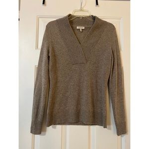 Madison Brown V-Neck Cashmere Sweater